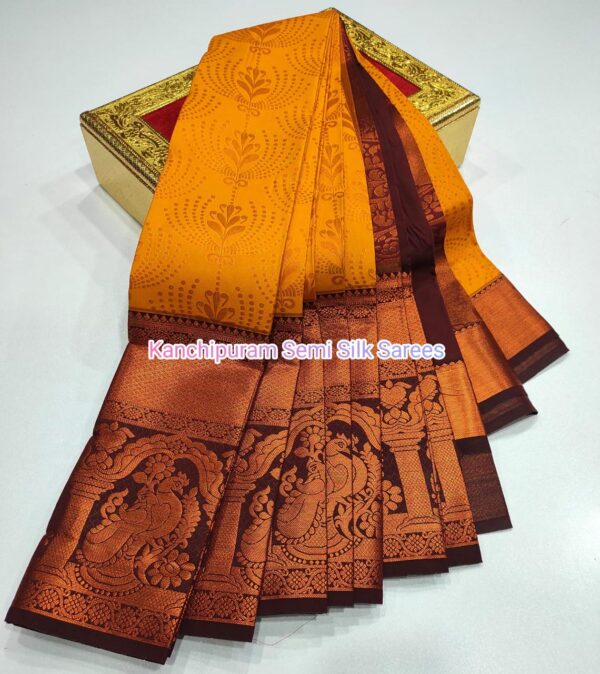 Kanchipuram  Semi  silk Sarees - Image 4