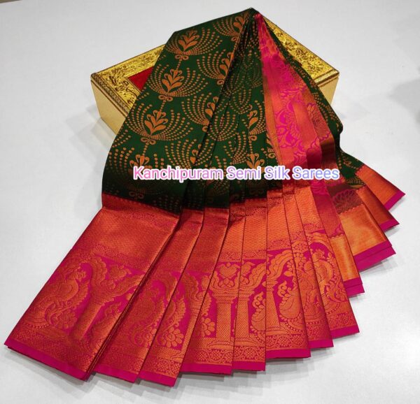 Kanchipuram  Semi  silk Sarees - Image 3