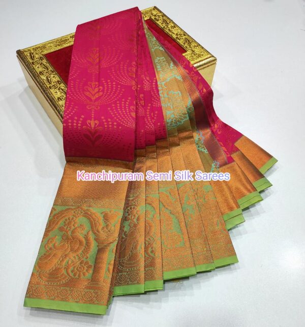 Kanchipuram  Semi  silk Sarees - Image 6