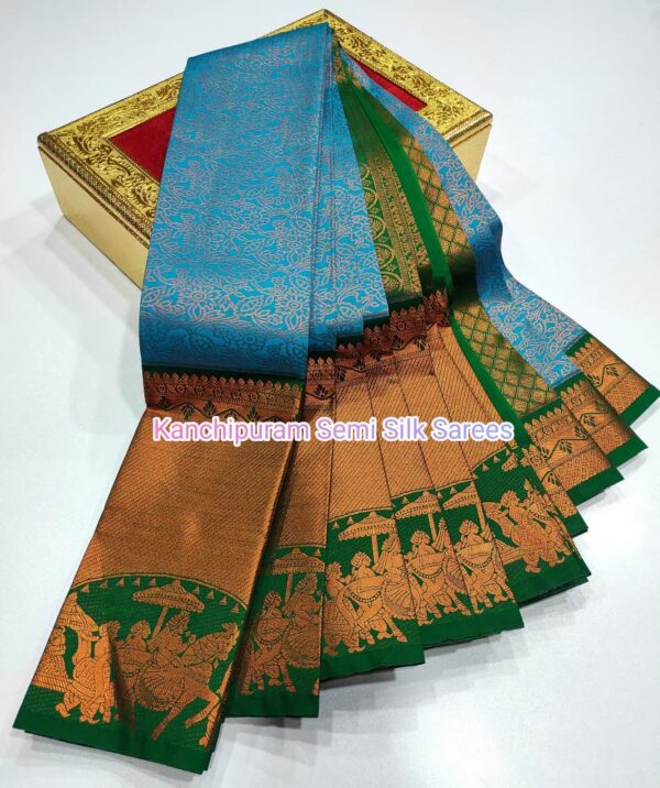 Kanchipuram  Semi  silk Sarees - Image 5
