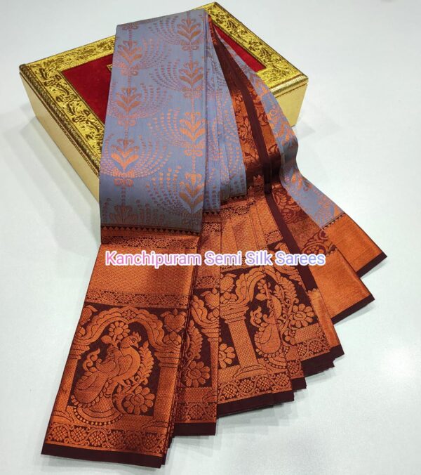 Kanchipuram  Semi  silk Sarees - Image 9