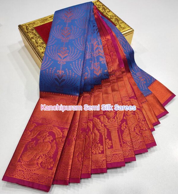 Kanchipuram  Semi  silk Sarees - Image 11