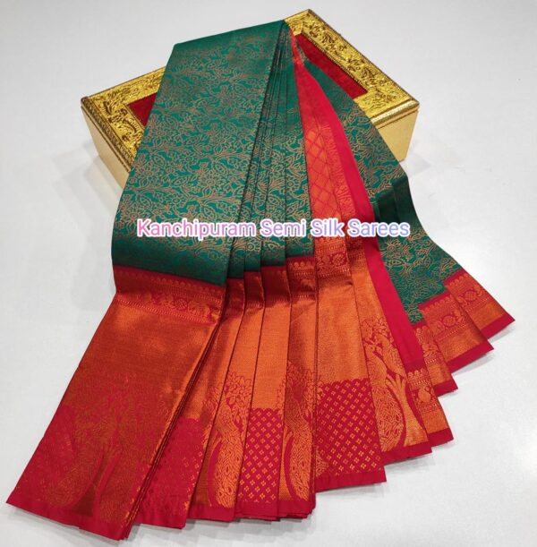 Kanchipuram  Semi  silk Sarees - Image 13