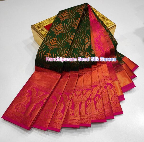 Kanchipuram  Semi  silk Sarees