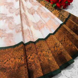 Uppada Silk Handloom Cotton Korvai Saree