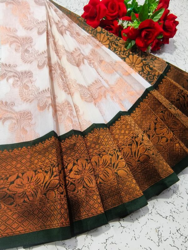 Uppada Silk Handloom Cotton Korvai Saree