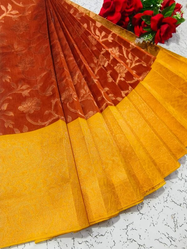 Uppada Silk Handloom Cotton Korvai Saree – Rich Traditional Weave - Image 26
