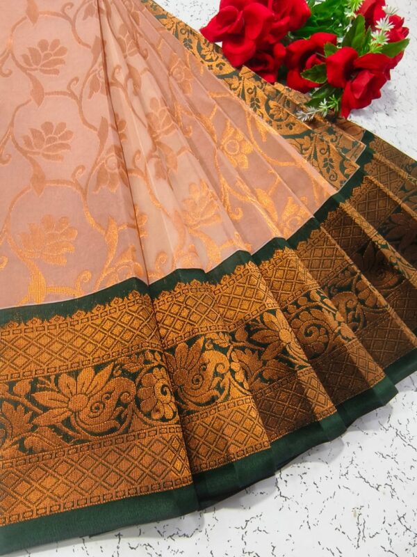 Uppada Silk Handloom Cotton Korvai Saree – Rich Traditional Weave - Image 25
