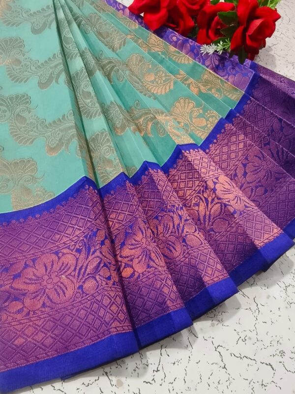 Uppada Silk Handloom Cotton Korvai Saree – Rich Traditional Weave - Image 24