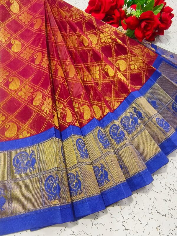 Uppada Silk Handloom Cotton Korvai Saree – Rich Traditional Weave - Image 23