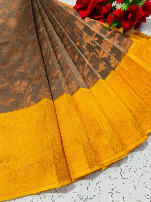 Uppada Silk Handloom Cotton Korvai Saree – Rich Traditional Weave - Image 22