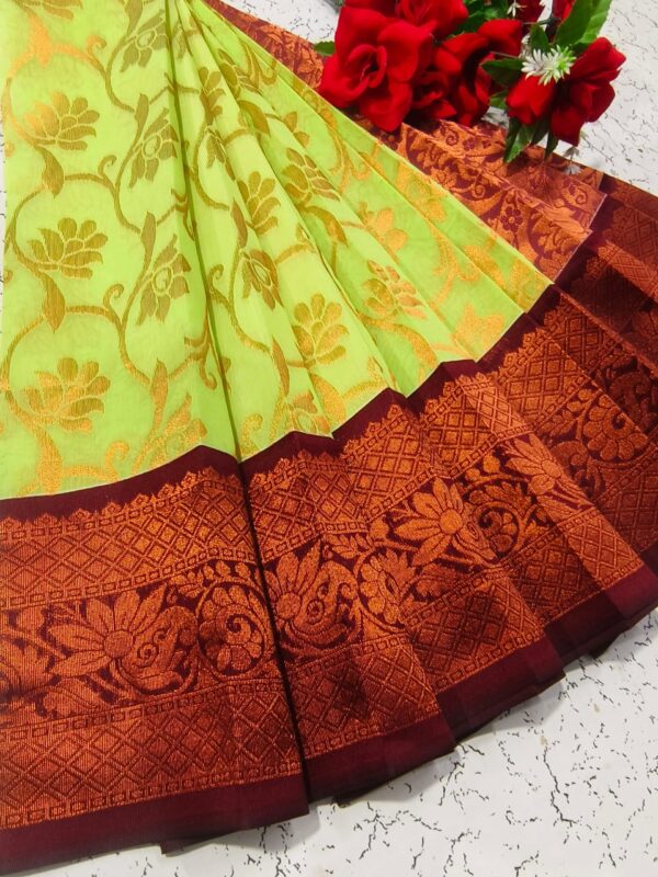 Uppada Silk Handloom Cotton Korvai Saree – Rich Traditional Weave - Image 20