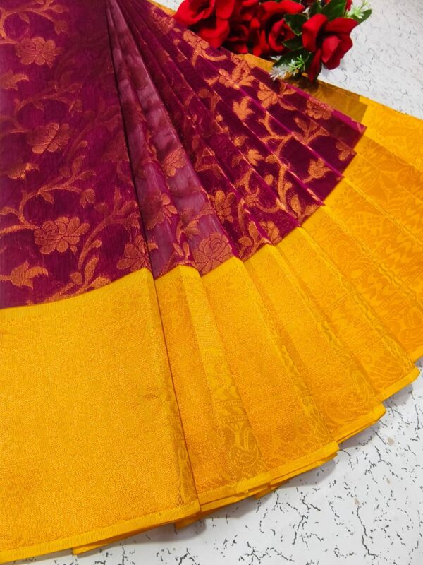 Uppada Silk Handloom Cotton Korvai Saree – Rich Traditional Weave - Image 18