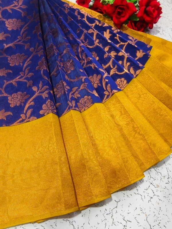 Uppada Silk Handloom Cotton Korvai Saree – Rich Traditional Weave - Image 15