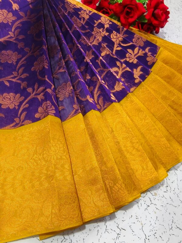 Uppada Silk Handloom Cotton Korvai Saree – Rich Traditional Weave - Image 14
