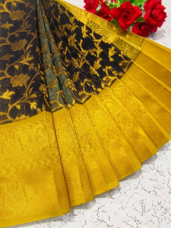 Uppada Silk Handloom Cotton Korvai Saree – Rich Traditional Weave - Image 12