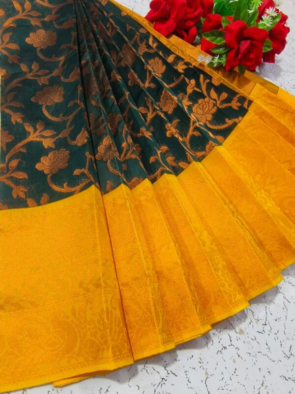 Uppada Silk Handloom Cotton Korvai Saree – Rich Traditional Weave - Image 11
