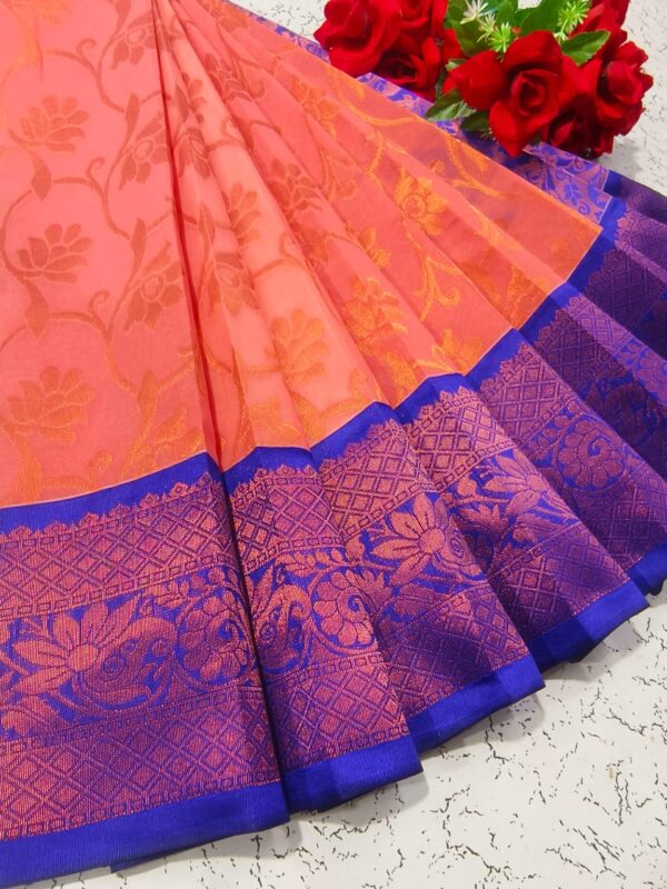 Uppada Silk Handloom Cotton Korvai Saree – Rich Traditional Weave - Image 10