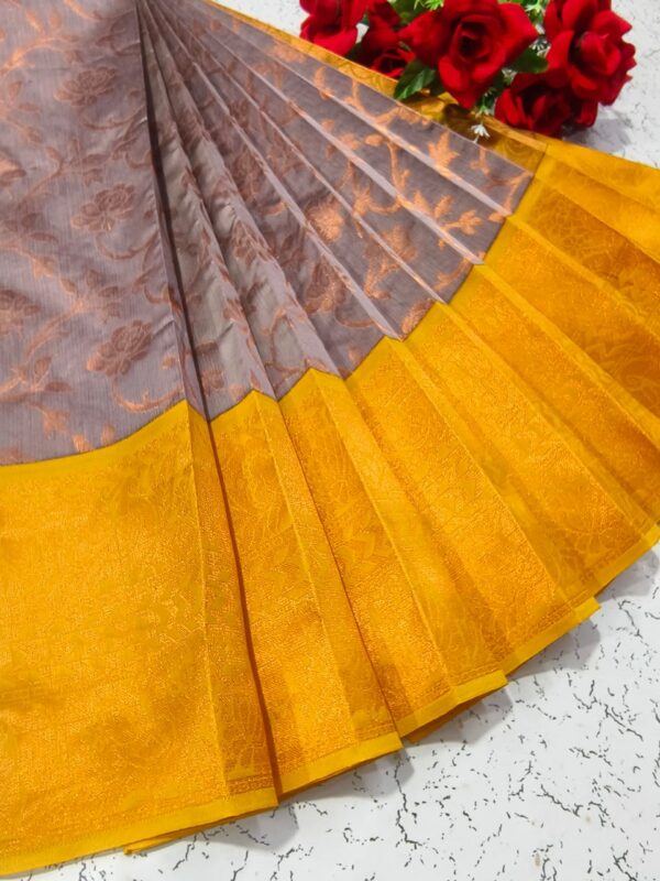 Uppada Silk Handloom Cotton Korvai Saree – Rich Traditional Weave - Image 9