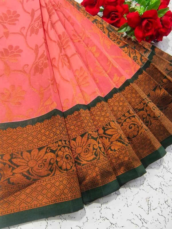 Uppada Silk Handloom Cotton Korvai Saree – Rich Traditional Weave - Image 8