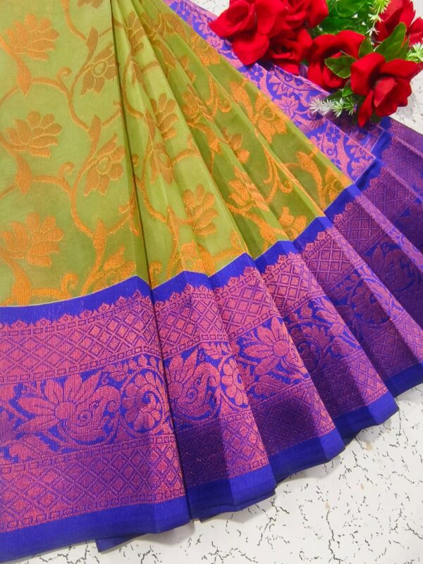 Uppada Silk Handloom Cotton Korvai Saree – Rich Traditional Weave - Image 4