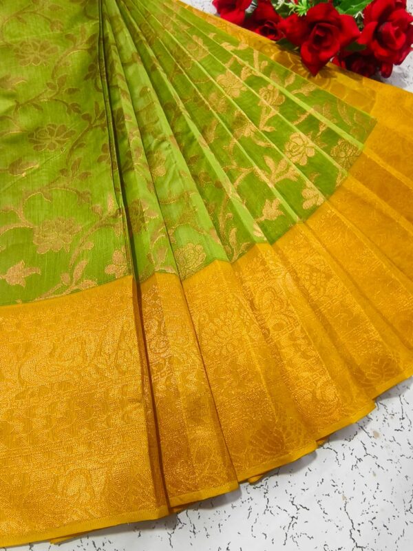 Uppada Silk Handloom Cotton Korvai Saree – Rich Traditional Weave - Image 3