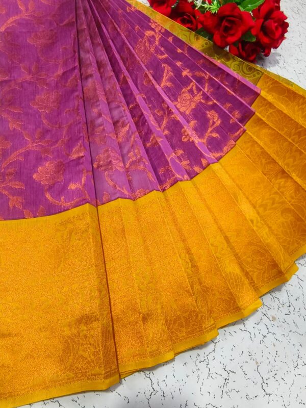 Uppada Silk Handloom Cotton Korvai Saree – Rich Traditional Weave - Image 2