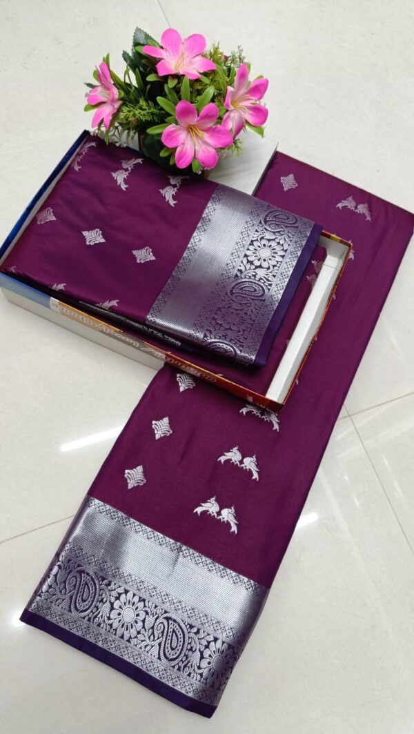 Fancy Big Border Mysore Soft Silk Mark Sarees – Rich Pallu & Dual Soft Fabric - Image 45