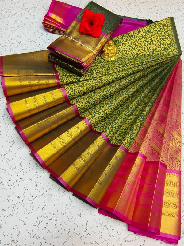 Elite Bridal Pick & Pick Fancy Silk Sarees – Samuthrika Vasthrakala Style with Rich Jari Weaving - Image 18
