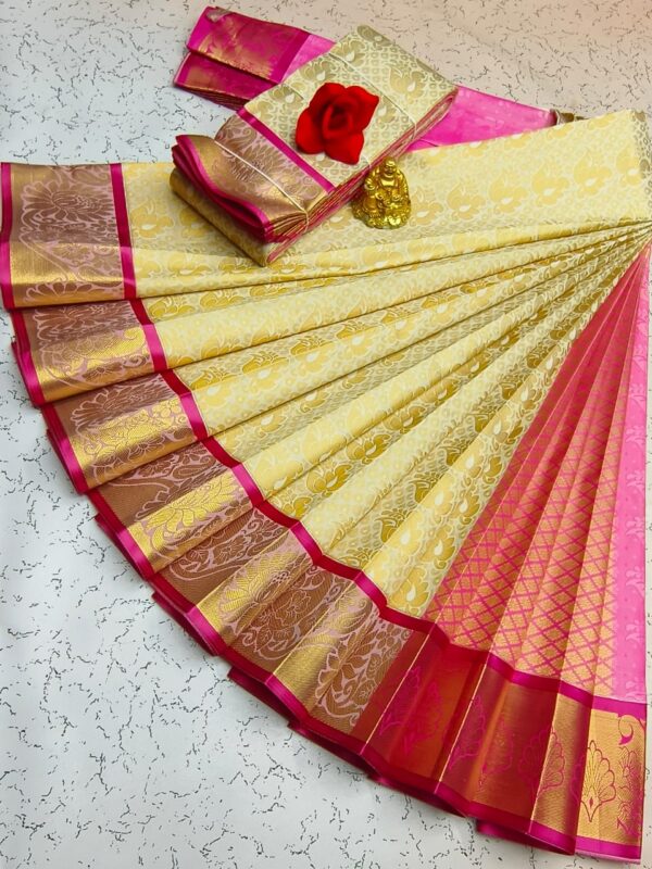 Elite Bridal Pick & Pick Fancy Silk Sarees – Samuthrika Vasthrakala Style with Rich Jari Weaving - Image 9