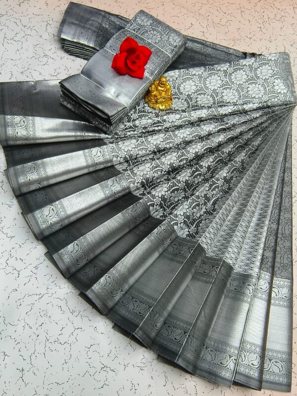 Elite Bridal Pick & Pick Fancy Silk Sarees – Samuthrika Vasthrakala Style with Rich Jari Weaving - Image 5