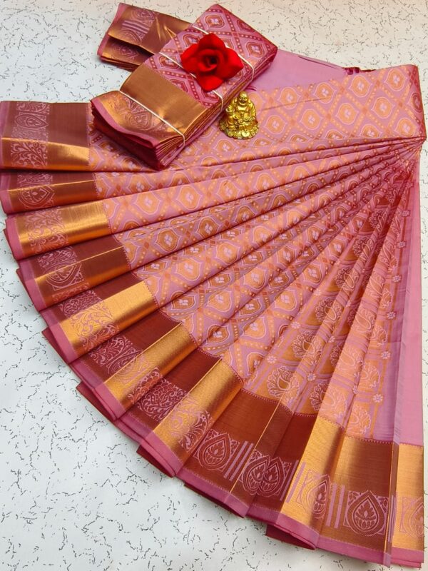Elite Bridal Pick & Pick Fancy Silk Sarees – Samuthrika Vasthrakala Style with Rich Jari Weaving - Image 3
