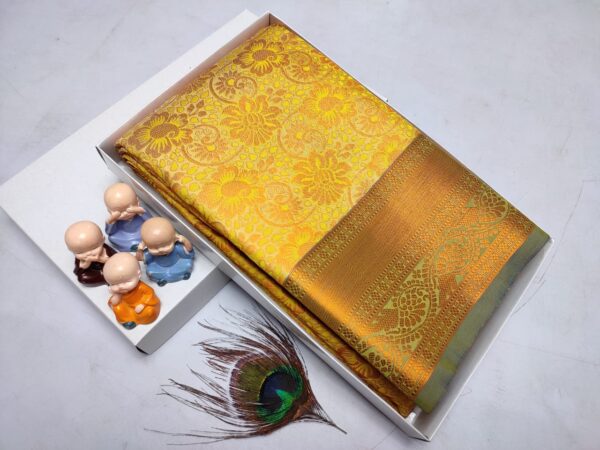 Grand Wedding Silk Saree – Exclusive Kanchipuram Muhurtham Pattu with Rich Zari Work - Image 35