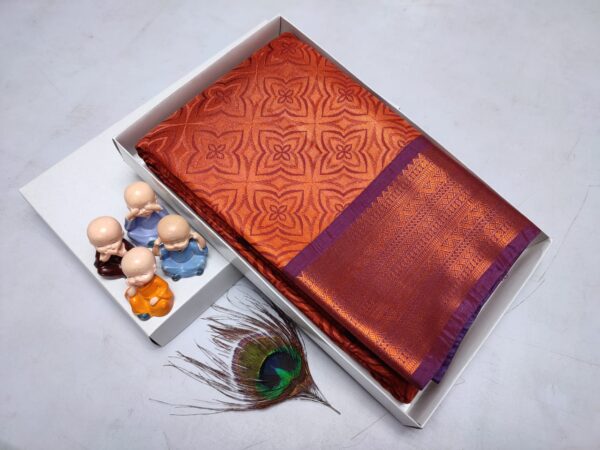 Grand Wedding Silk Saree – Exclusive Kanchipuram Muhurtham Pattu with Rich Zari Work - Image 34