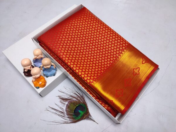Grand Wedding Silk Saree – Exclusive Kanchipuram Muhurtham Pattu with Rich Zari Work - Image 28