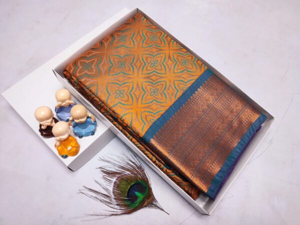 Grand Wedding Silk Saree – Exclusive Kanchipuram Muhurtham Pattu with Rich Zari Work - Image 26
