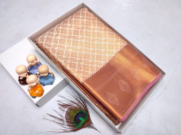 Grand Wedding Silk Saree – Exclusive Kanchipuram Muhurtham Pattu with Rich Zari Work - Image 15