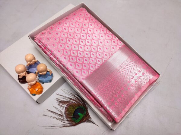 Grand Wedding Silk Saree – Exclusive Kanchipuram Muhurtham Pattu with Rich Zari Work - Image 10