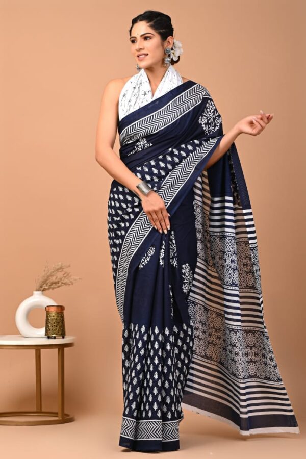 Cotton Mul-Mul Saree with Blouse