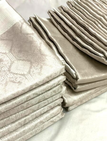 Nayanthara white tissue bridal saree