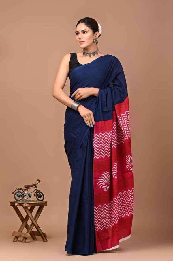 mulmul cotton saree