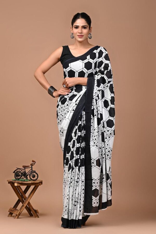 mulmul cotton saree