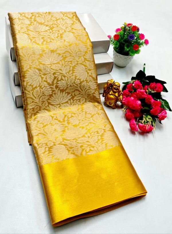 Kanchipuram Tissue Dharmavaram Silk Saree – Bridal 3D Embossed Wedding Collection - Image 5