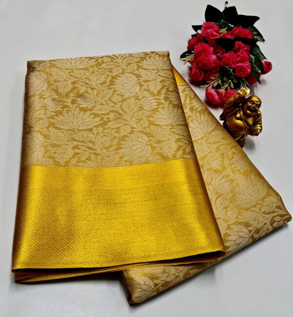 Kanchipuram Tissue Dharmavaram Silk Saree – Bridal 3D Embossed Wedding Collection - Image 8
