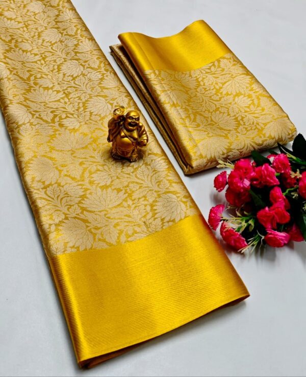 Kanchipuram Tissue Dharmavaram Silk Saree – Bridal 3D Embossed Wedding Collection - Image 7