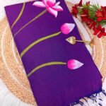 Lotus Design Saree Violet