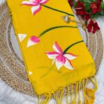 Lotus Design Saree Violet