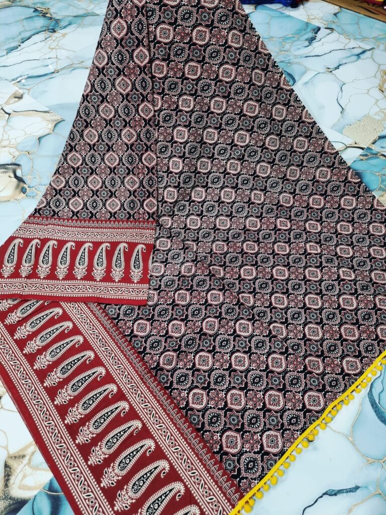 Kalamkari print saree