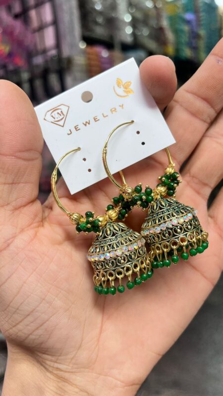 Colourful hoop Jhumka