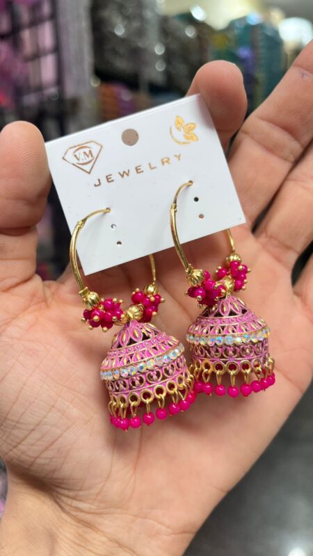 Colourful hoop Jhumka